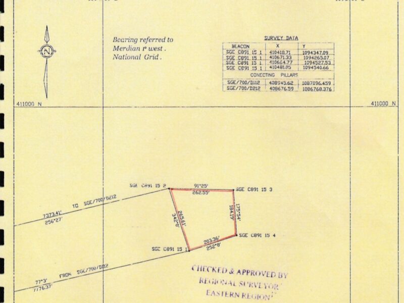 Registered industrial land for sale at Adeiso 5mins drive from Nsawam
